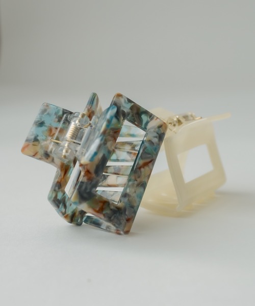 mystic(ミスティック)の「マーブルヘアクリップ(バレッタ/ヘアクリップ・レディース・オフホワイト/ブルー・ONE SIZE)」の9枚目の写真