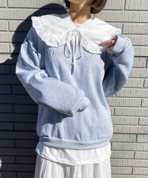 at12:03(アットイチニーゼロサン)の「フリル付け襟(付け襟・レディース・ホワイト/ブラック・FREE)」の3枚目の写真