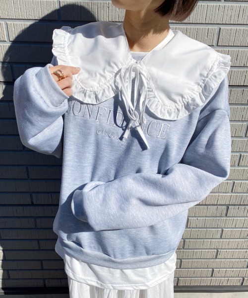 at12:03(アットイチニーゼロサン)の「フリル付け襟(付け襟・レディース・ホワイト/ブラック・FREE)」の5枚目の写真