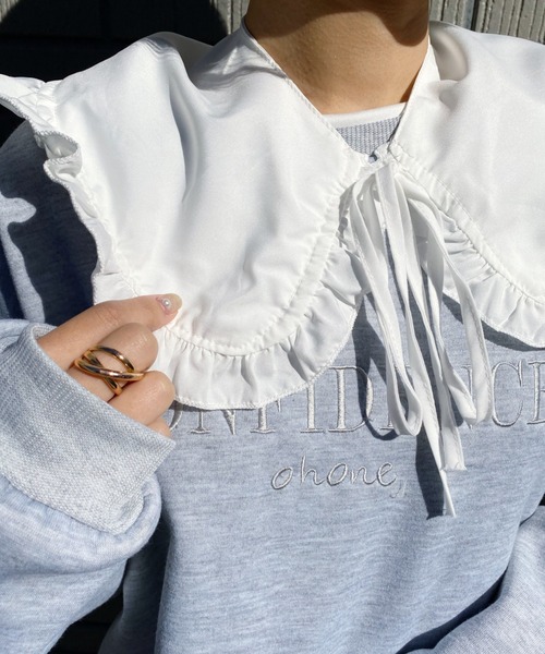 at12:03(アットイチニーゼロサン)の「フリル付け襟(付け襟・レディース・ホワイト/ブラック・FREE)」の6枚目の写真