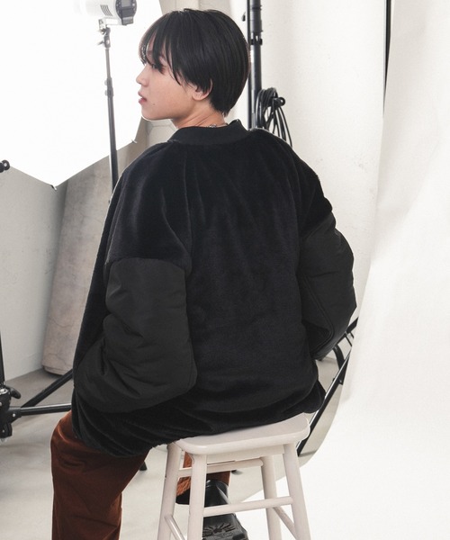 kutir（クティール）の「ファーレイヤード風MA-1（MA-1・レディース・ブラック/ダークブラウン/カーキ・FREE）」の21枚目の写真