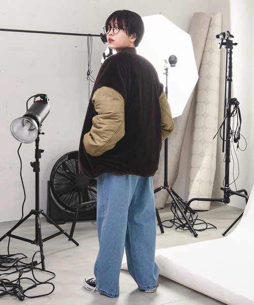 kutir（クティール）の「ファーレイヤード風MA-1（MA-1・レディース・ブラック/ダークブラウン/カーキ・FREE）」の7枚目の写真