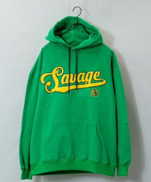 GALLIS ADDICTION（ガリスアディクション）の「GA SAGARA SCRIPT HOODIE/サガラ カレッジロゴ プルパーカー（パーカー・メンズ・ホワイト/ブラック/グリーン・M/L）」の3枚目の写真