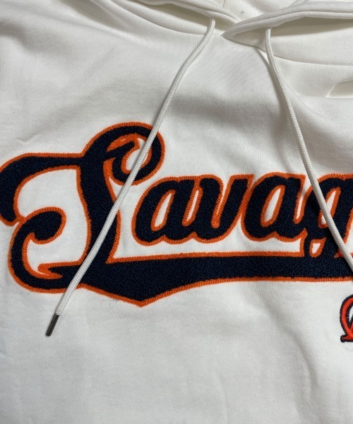 GALLIS ADDICTION（ガリスアディクション）の「GA SAGARA SCRIPT HOODIE/サガラ カレッジロゴ プルパーカー（パーカー・メンズ・ホワイト/ブラック/グリーン・M/L）」の4枚目の写真