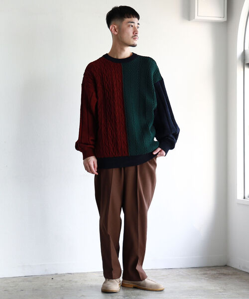 BEAMS（ビームス）の「BEAMS / 5ゲージ クレイジー クルーネック ニット（ニット/セーター・メンズ・グレー系/ネイビー系・S/M/L/XL）」の13枚目の写真