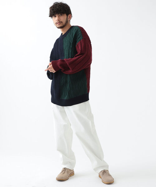 BEAMS（ビームス）の「BEAMS / 5ゲージ クレイジー クルーネック ニット（ニット/セーター・メンズ・グレー系/ネイビー系・S/M/L/XL）」の15枚目の写真