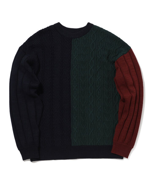 BEAMS（ビームス）の「BEAMS / 5ゲージ クレイジー クルーネック ニット（ニット/セーター・メンズ・グレー系/ネイビー系・S/M/L/XL）」の19枚目の写真