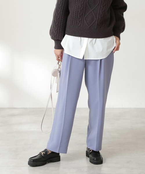 N.（N. Natural Beauty Basic）（エヌエヌナチュラルビューティーベーシック）の「◆ウエストボタンストレートパンツ（その他パンツ・レディース・ブラック/ブルー/ライトグリーン・MEDIUM）」の12枚目の写真