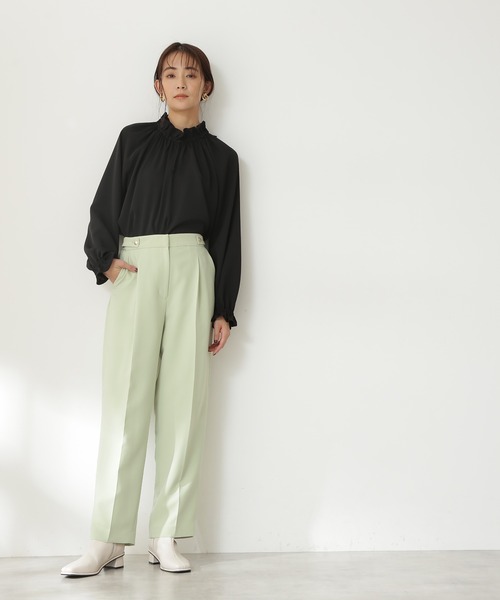 N.（N. Natural Beauty Basic）（エヌエヌナチュラルビューティーベーシック）の「◆ウエストボタンストレートパンツ（その他パンツ・レディース・ブラック/ブルー/ライトグリーン・MEDIUM）」の7枚目の写真