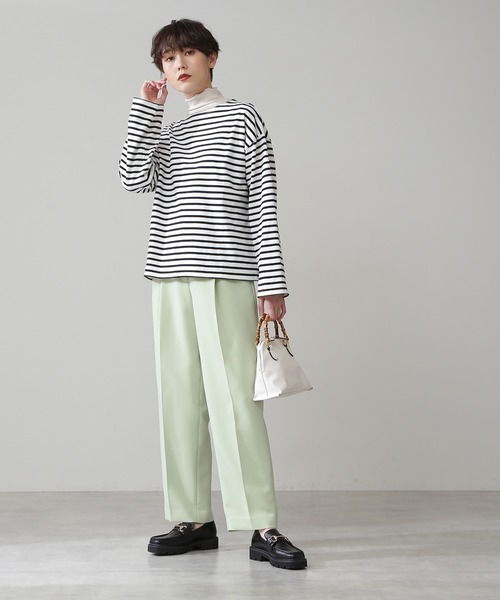 N.（N. Natural Beauty Basic）（エヌエヌナチュラルビューティーベーシック）の「◆ウエストボタンストレートパンツ（その他パンツ・レディース・ブラック/ブルー/ライトグリーン・MEDIUM）」の10枚目の写真