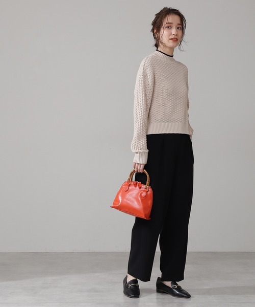 N.（N. Natural Beauty Basic）（エヌエヌナチュラルビューティーベーシック）の「◆ウエストボタンストレートパンツ（その他パンツ・レディース・ブラック/ブルー/ライトグリーン・MEDIUM）」の5枚目の写真