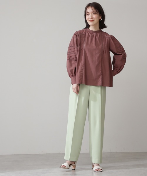 N.（N. Natural Beauty Basic）（エヌエヌナチュラルビューティーベーシック）の「◆ウエストボタンストレートパンツ（その他パンツ・レディース・ブラック/ブルー/ライトグリーン・MEDIUM）」の20枚目の写真