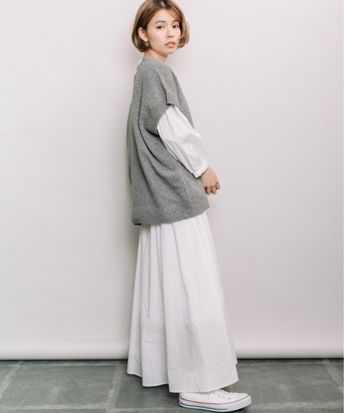 refinedworks（リファインドワークス）の「カラーネップニットベスト（ベスト・レディース・ベージュ/ミント/グレー・FREE）」の13枚目の写真
