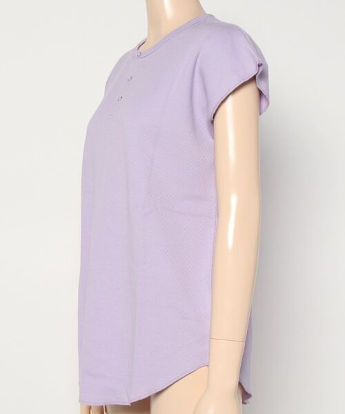 ARCH & LINE(アーチアンドライン)の「オーガニックコットン ワッフルノースリーブTシャツ OG HONEYCOMB TANKTOP(Tシャツ/カットソー・レディース・チャコールグレー/オフホワイト/ライム/ラベンダー・1/2)」の21枚目の写真