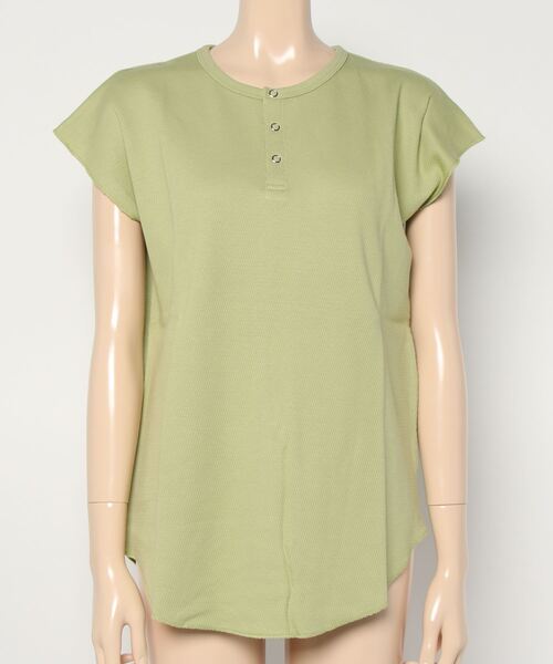 ARCH & LINE(アーチアンドライン)の「オーガニックコットン ワッフルノースリーブTシャツ OG HONEYCOMB TANKTOP(Tシャツ/カットソー・レディース・チャコールグレー/オフホワイト/ライム/ラベンダー・1/2)」の19枚目の写真