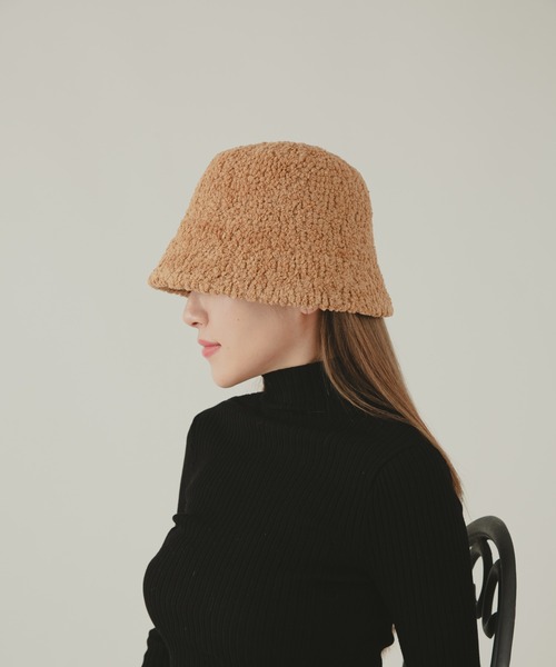 COLOR TOKYO ACCESSORIES(カラートウキョウアクセサリー)の「ボアバケットハット(ハット・レディース・Black/Beige/White・FREE)」の8枚目の写真