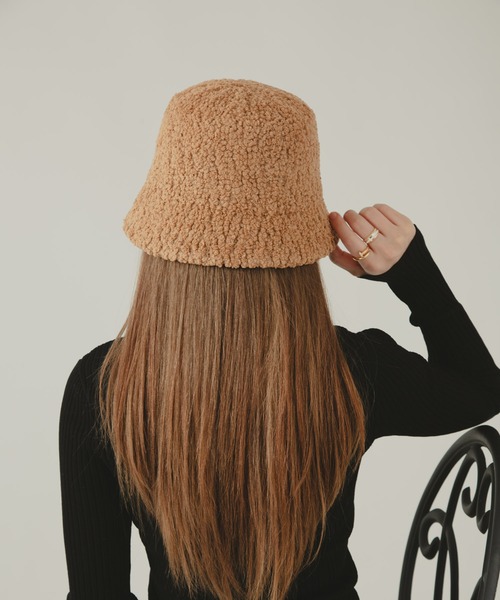 COLOR TOKYO ACCESSORIES(カラートウキョウアクセサリー)の「ボアバケットハット(ハット・レディース・Black/Beige/White・FREE)」の9枚目の写真