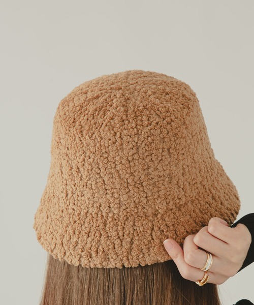 COLOR TOKYO ACCESSORIES(カラートウキョウアクセサリー)の「ボアバケットハット(ハット・レディース・Black/Beige/White・FREE)」の10枚目の写真