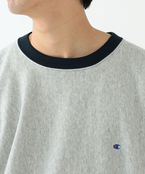 Champion（チャンピオン）の「Champion × BEAMS / 別注 2Tone Reverse Weave Crewneck Sweatshirt（スウェット・メンズ・ブラック/グレー・M/L/XL）」の19枚目の写真
