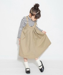 胸元タックジャンパースカート