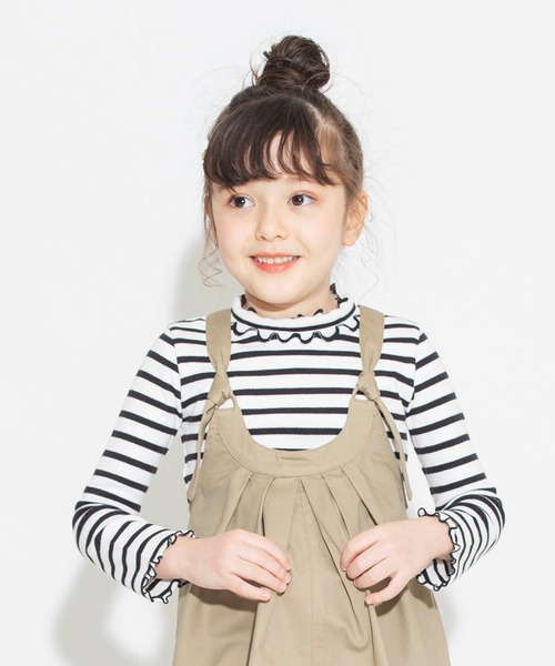 BRANSHES（ブランシェス）の「胸元タックジャンパースカート（ジャンパースカート・キッズ・ベージュ/チャコールグレー・110/140/90/150/130/120/100）」の15枚目の写真