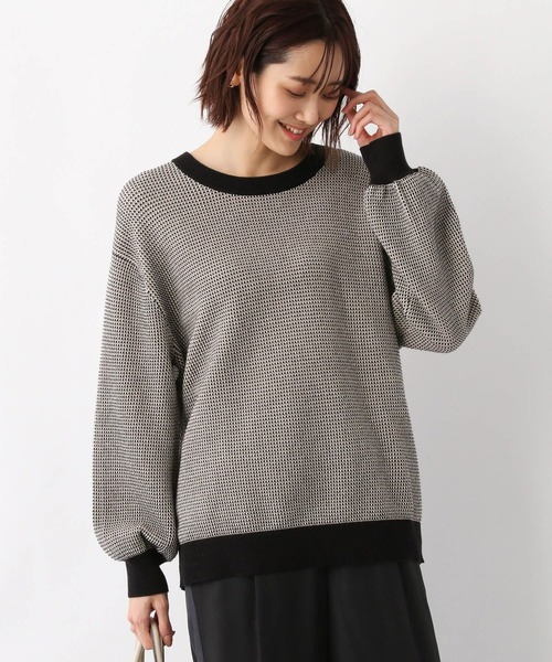 GLOBAL WORK（グローバルワーク）の「タックガラニットプルオーバー/260906（ニット/セーター・レディース・ライトブルー/ブラック/グリーン系その他3・MEDIUM/LARGE）」の2枚目の写真