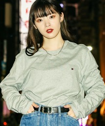 TOMMY HILFIGER/トミーヒルフィガー Core Flag Crew ワッペン クルーネック 長袖 Tシャツ カットソー