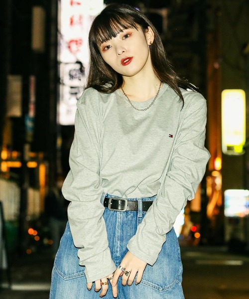 TOMMY HILFIGER（トミーヒルフィガー）の「TOMMY HILFIGER/トミーヒルフィガー Core Flag Crew ワッペン クルーネック 長袖 Tシャツ カットソー（Tシャツ/カットソー・メンズ・ホワイト/ヘザーグレー/レッド系その他/ダークネイビー・SMALL/MEDIUM/X-LARGE/LARGE）」の19枚目の写真