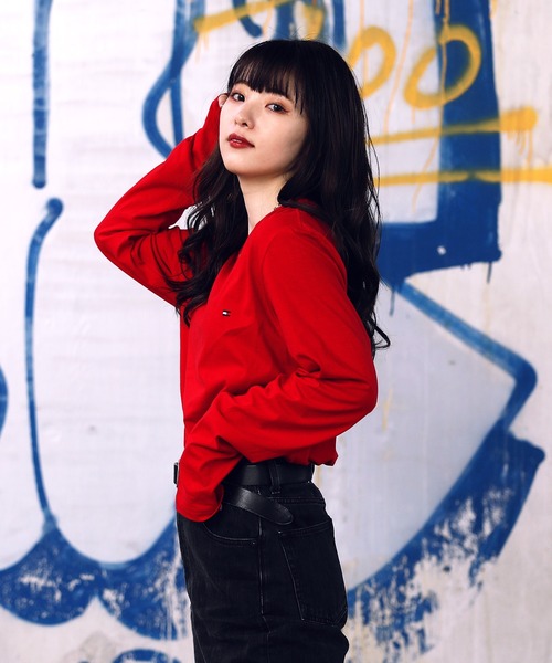 TOMMY HILFIGER（トミーヒルフィガー）の「TOMMY HILFIGER/トミーヒルフィガー Core Flag Crew ワッペン クルーネック 長袖 Tシャツ カットソー（Tシャツ/カットソー・メンズ・ホワイト/ヘザーグレー/レッド系その他/ダークネイビー・SMALL/MEDIUM/X-LARGE/LARGE）」の20枚目の写真