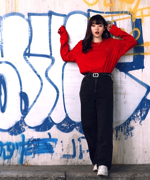 TOMMY HILFIGER（トミーヒルフィガー）の「TOMMY HILFIGER/トミーヒルフィガー Core Flag Crew ワッペン クルーネック 長袖 Tシャツ カットソー（Tシャツ/カットソー・メンズ・ホワイト/ヘザーグレー/レッド系その他/ダークネイビー・SMALL/MEDIUM/X-LARGE/LARGE）」の14枚目の写真