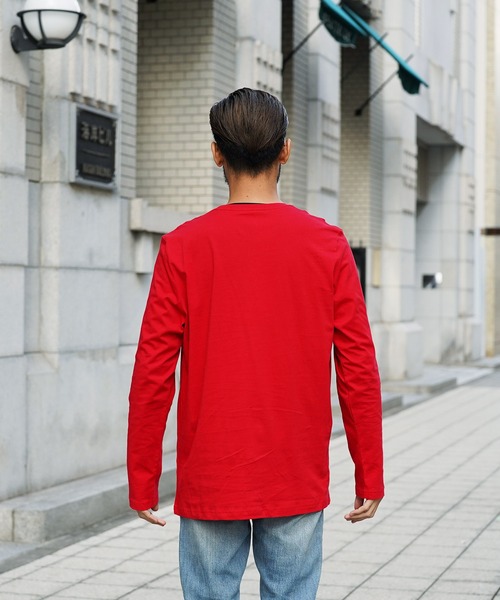 TOMMY HILFIGER（トミーヒルフィガー）の「TOMMY HILFIGER/トミーヒルフィガー Core Flag Crew ワッペン クルーネック 長袖 Tシャツ カットソー（Tシャツ/カットソー・メンズ・ホワイト/ヘザーグレー/レッド系その他/ダークネイビー・SMALL/MEDIUM/X-LARGE/LARGE）」の15枚目の写真