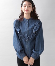 フリルデニムブラウス/260954