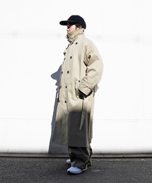 未使用/ATON エイトン/ウェストポイント トレンチコート ATON トレンチコート コート 「ATON」WEST POINT OVERSIZED