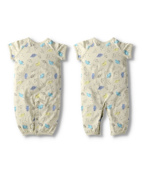 BRANSHES（ブランシェス）の「恐竜柄肌着付き半袖2WAYオール（ロンパース・キッズ・ベージュ/ライトグリーン・フリー）」の15枚目の写真