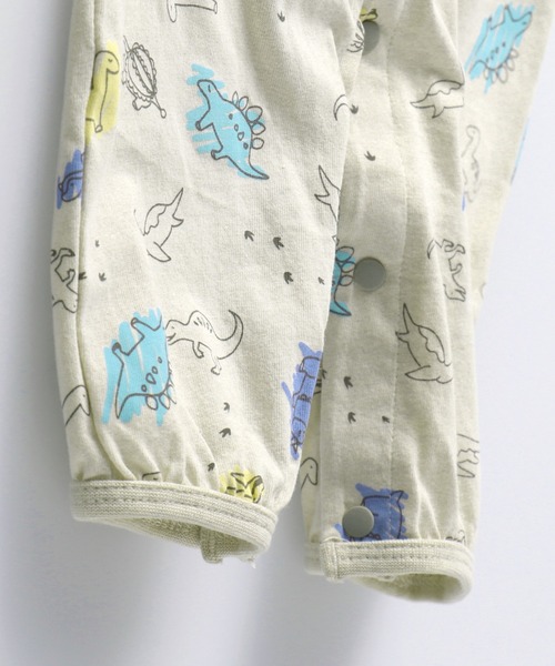 BRANSHES（ブランシェス）の「恐竜柄肌着付き半袖2WAYオール（ロンパース・キッズ・ベージュ/ライトグリーン・フリー）」の21枚目の写真