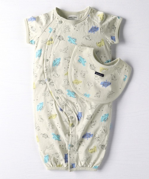 BRANSHES（ブランシェス）の「恐竜柄肌着付き半袖2WAYオール（ロンパース・キッズ・ベージュ/ライトグリーン・フリー）」の16枚目の写真