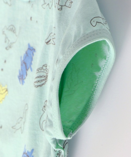 BRANSHES（ブランシェス）の「恐竜柄肌着付き半袖2WAYオール（ロンパース・キッズ・ベージュ/ライトグリーン・フリー）」の19枚目の写真