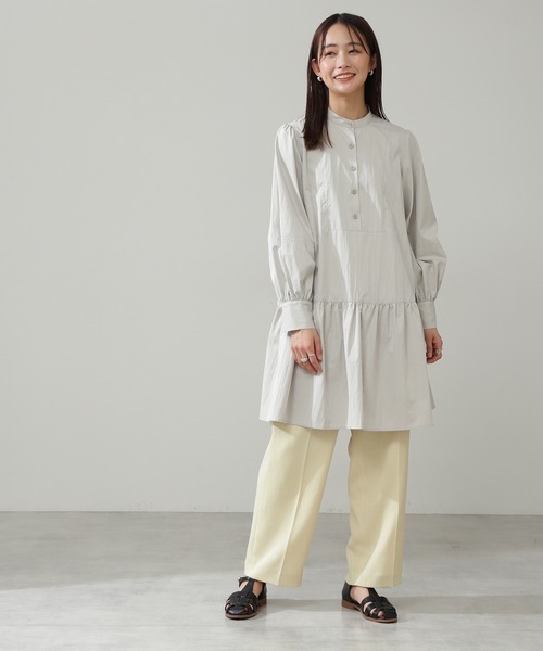 N.（N. Natural Beauty Basic）（エヌエヌナチュラルビューティーベーシック）の「◆ボリュームパフミニワンピース（ワンピース・レディース・オフホワイト/スミクロ/グレイッシュベージュ・MEDIUM）」の5枚目の写真