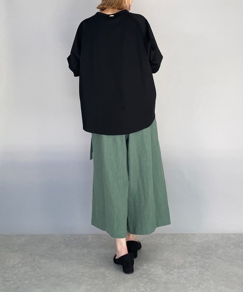 PICCIN（ピッチン）の「【日本製】オーガニックコットンプリント長袖Tシャツ（Tシャツ/カットソー・レディース・ブラック/オフホワイト/カーキ・M）」の21枚目の写真