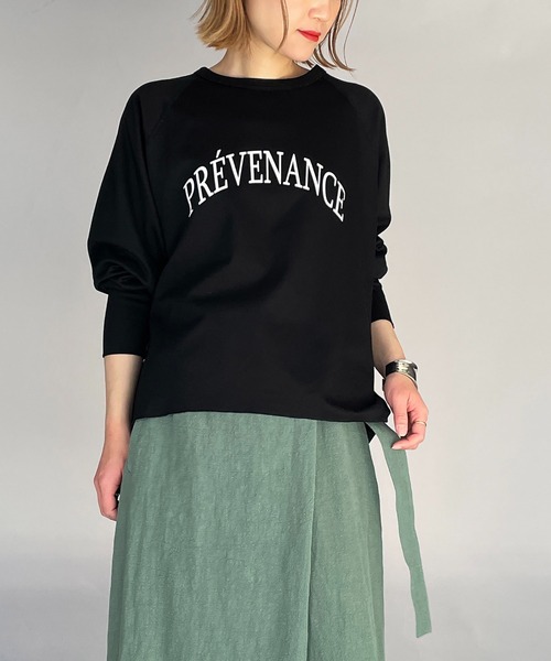 PICCIN（ピッチン）の「【日本製】オーガニックコットンプリント長袖Tシャツ（Tシャツ/カットソー・レディース・ブラック/オフホワイト/カーキ・M）」の15枚目の写真