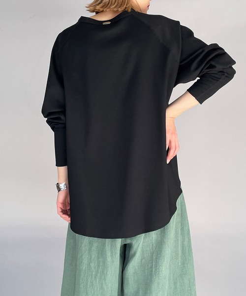 PICCIN（ピッチン）の「【日本製】オーガニックコットンプリント長袖Tシャツ（Tシャツ/カットソー・レディース・ブラック/オフホワイト/カーキ・M）」の17枚目の写真