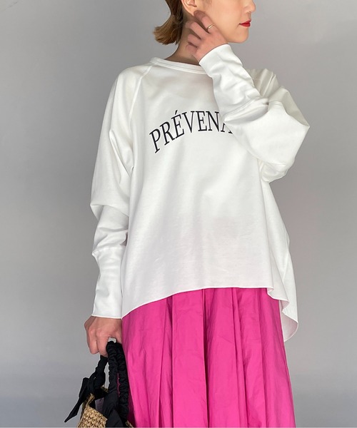 PICCIN（ピッチン）の「【日本製】オーガニックコットンプリント長袖Tシャツ（Tシャツ/カットソー・レディース・ブラック/オフホワイト/カーキ・M）」の8枚目の写真