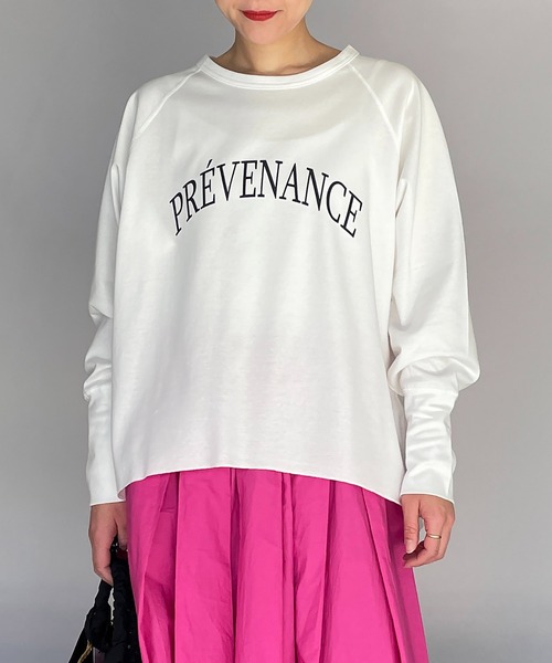 PICCIN（ピッチン）の「【日本製】オーガニックコットンプリント長袖Tシャツ（Tシャツ/カットソー・レディース・ブラック/オフホワイト/カーキ・M）」の4枚目の写真