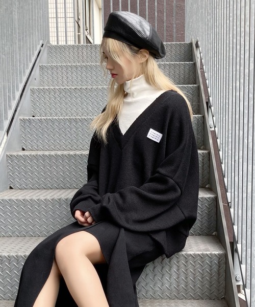 Figments（フィグメンツ）の「ハイネックロンT（Tシャツ/カットソー・レディース・ホワイト/ブラック・FREE）」の6枚目の写真