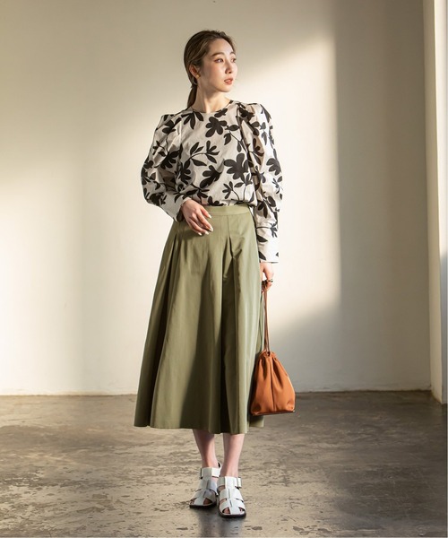 セール】メモリーグログラン タックミディスカート◇（スカート