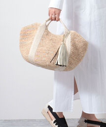 【VIOLAd'ORO/ ヴィオラドーロ】テープラフィアかごトート