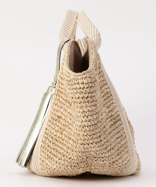 NOLLEY’S（ノーリーズ）の「【VIOLAd'ORO/ ヴィオラドーロ】テープラフィアかごトート（かごバッグ・レディース・アイボリー/ベージュ・FREE）」の3枚目の写真