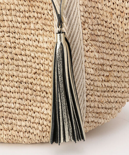 NOLLEY’S（ノーリーズ）の「【VIOLAd'ORO/ ヴィオラドーロ】テープラフィアかごトート（かごバッグ・レディース・アイボリー/ベージュ・FREE）」の5枚目の写真