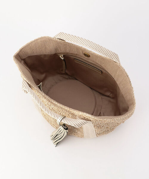 NOLLEY’S（ノーリーズ）の「【VIOLAd'ORO/ ヴィオラドーロ】テープラフィアかごトート（かごバッグ・レディース・アイボリー/ベージュ・FREE）」の10枚目の写真