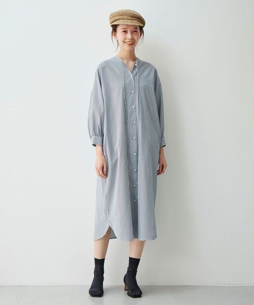 le.coeur blanc(ルクールブラン)の「パールボタンドルマンシャツワンピース(シャツワンピース・レディース・オフホワイト/ブルー系その他3/ブルー系その他4・38)」の15枚目の写真